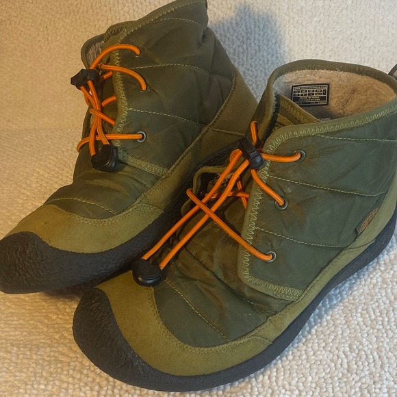 Keen Howser II Mid Waterproof Boots 6 Olive Green Orange 1025514 KEEN.DRY